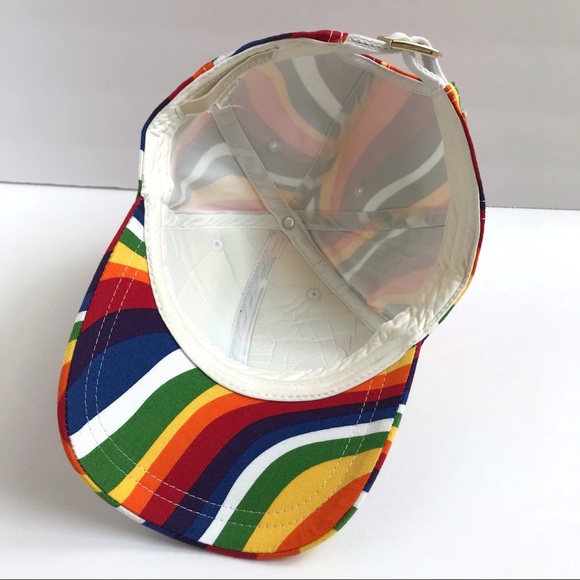 Michael Kors Rainbow Wave Pride Cotton Baseball Cap LGBTQ One Size - Picture 11 of 13